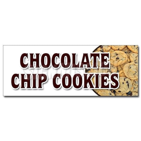 Signmission CHOCOLATE CHIP COOKIESDECAL sticker fresh baked bakery big huge warm, D-48 Chocolate Chip Cookies D-48 Chocolate Chip Cookies